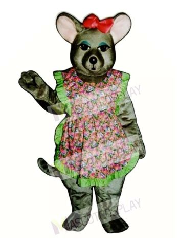 Charlotte Mouse with Apron & Bow Mascot Costume