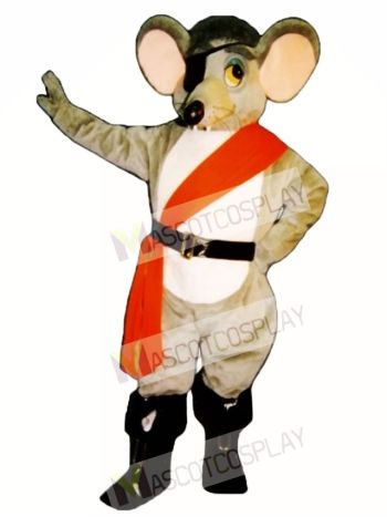 River Rat with Eye Patch, Sash & Boots Mascot Costume