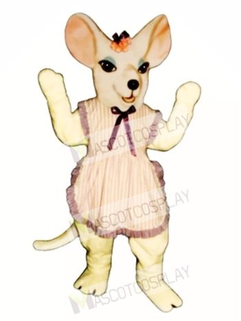 Miss Mouse with Apron & Bow Mascot Costume