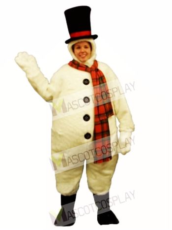 Snowman with Hood Mascot Costume
