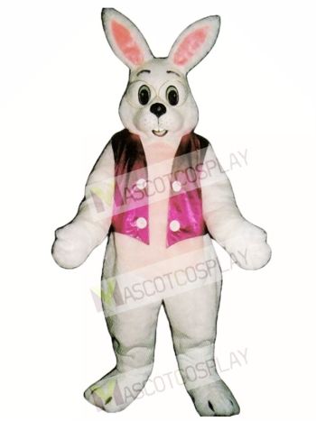Cute Easter Bunny Rabbit with Vest Mascot Costume