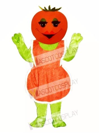 Ms. Tomato with Apron Mascot Costume