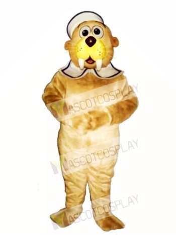 Cute Baby Walrus with Hat & Collar Mascot Costume