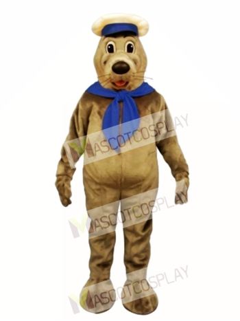 Cute Silly Seal with Hat & Tie Mascot Costume