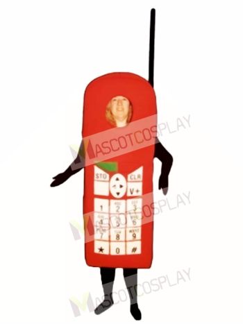 Red Cell Phone Mascot Costume