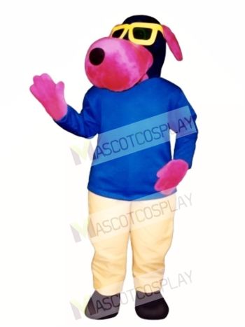 Cute Dawgie Dog with Sun Glasses Mascot Costume