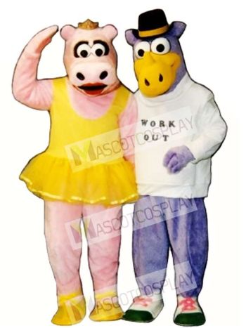 Work-Out Hippo Mascot Costume