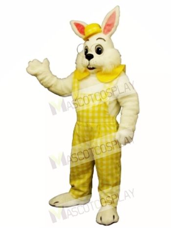 Easter Eggbert Bunny Rabbit with Yellow Cloths Mascot Costume