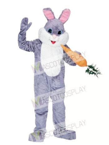 Easter Deluxe Grey Bunny Mascot Costume