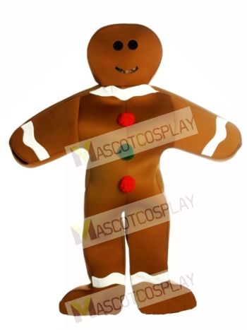 Gingerbread Man Christmas Mascot Costume