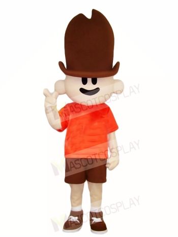 Tall Hat Boy Mascot Costumes 