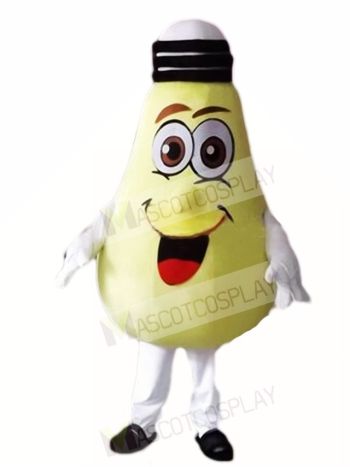 Big Yellow Lamp Light Bulb Mascot Costumes