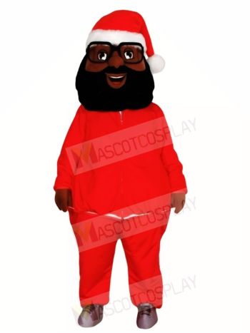 Black Santa Claus Father Christmas Mascot Costumes People