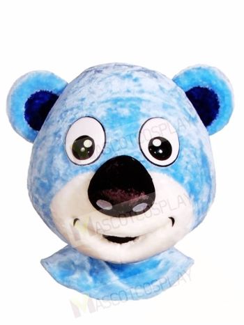 Blue Bear Head Only Mascot Costumes 