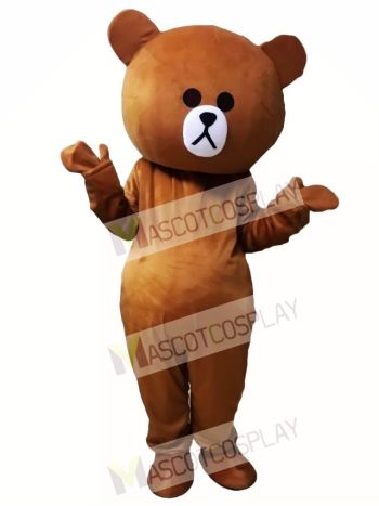 Brown Bear Mascot Costumes Line Town Friends 