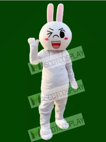 Wink Eyes Cony Rabbit Bunny Mascot Costumes Line Town Friends
