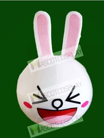 Grinning Cony Rabbit Bunny Mascot HEAD ONLY Line Town Friends 