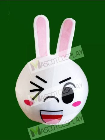 Wink Eye Cony Rabbit Bunny Mascot HEAD ONLY Line Town Friends 