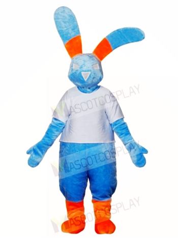 Blue Rabbit Mascot Costumes Bunny Hare Animal