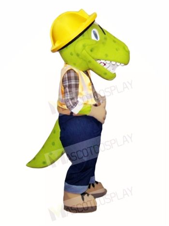 Green Male Dinosaur Mascot Costumes 
