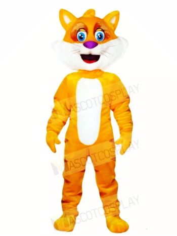 Yellow Fat Cat Mascot Costumes Animal