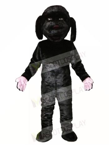 Black Dog with Orange Cloak Mascot Costumes Animal