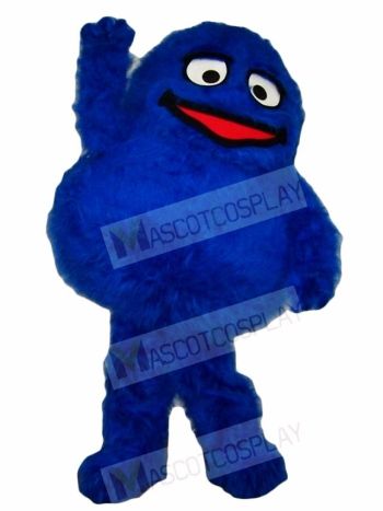 Fluffy Blue Monster Mascot Costumes 
