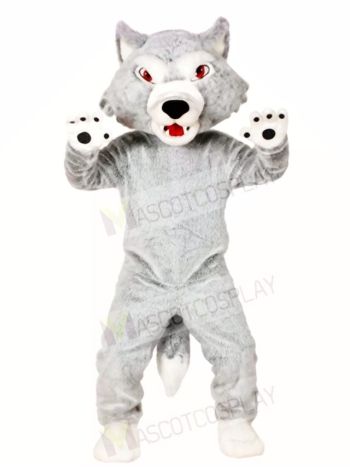 Hairy Grey Gray Wolf Mascot Costumes Animal