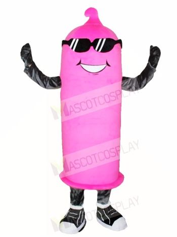 Pink Condom Mascot Costumes Stag Bachelor Party 