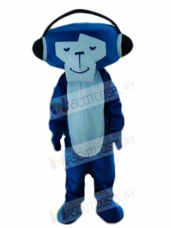 Blue DJ Monkey Mascot Costumes Animal