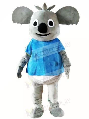 Blue Shirt Koala Bear Mascot Costumes Animal 