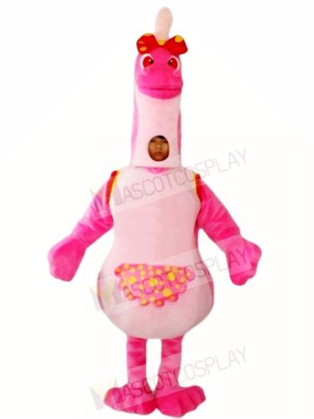  Pink Dinosaur with Spikes Mascot Costumes Animal 