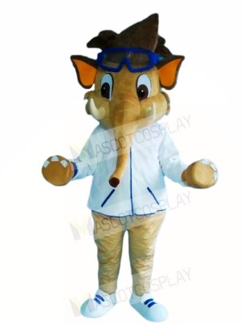 Elephant in White Shirt Mascot Costumes Animal