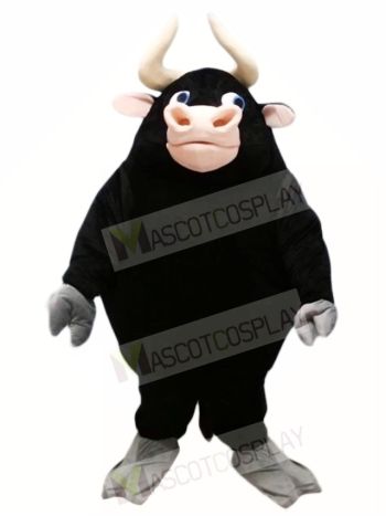 Black Bull Mascot Costumes Farm Animal