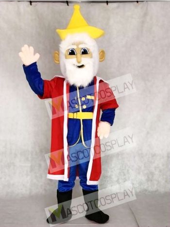 Old King with Red Cloak Mascot Costumes