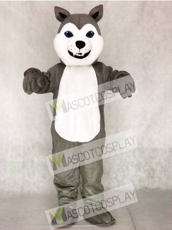 Grey Husky Dog Mascot Costumes Animal 