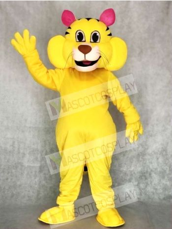 Cute Big Yellow Yeller Cat Mascot Costumes Animal
