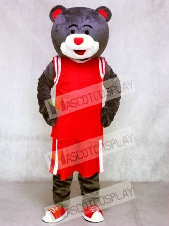 Clutch the Bear Mascot Costume Houston Rockets Grey Bear Mascot