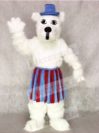 White Scottie Dog with Skirt & Tam Mascot Costumes Animal