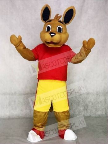 High Quality Red Shirt Kangaroo Mascot Costumes Animal 