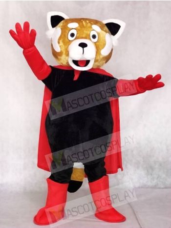 Red Lesser Panda Cat-Bear with Cloak Mascot Costumes Animal