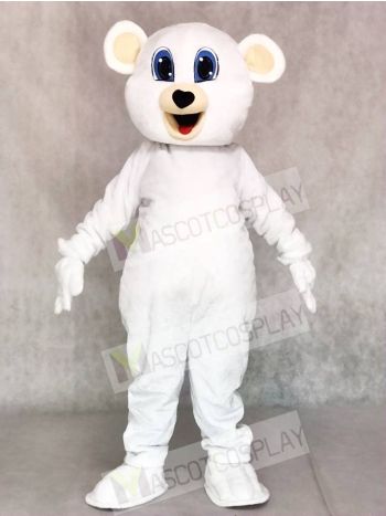 Cute White Bear Mascot Costumes Animal