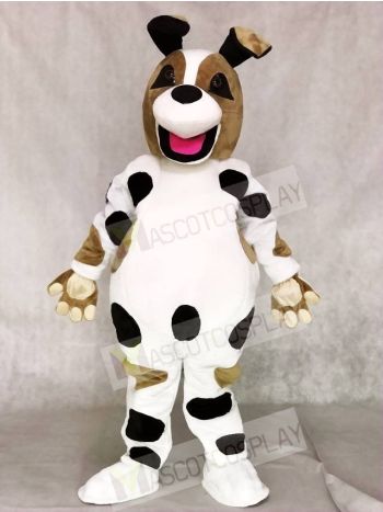 Fluffy Dog in Red Shirt and Black Pants Mascot Costumes Animal