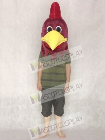 Cute Rusty Rooster Mascot HEAD ONLY