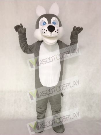 Grey Wolf Mascot Adult Costume