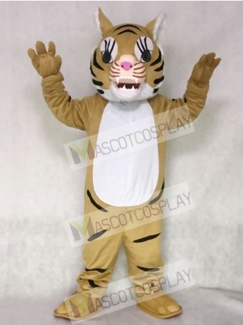 Brown Big Cat Tiger Mascot Costume