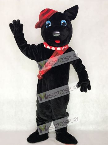Black Scotty Dog Mascot Costume with Hat