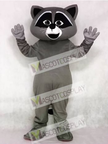 Cute Grey Wild Raccoon Mascot Costume