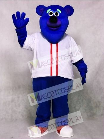 Custom Color Blue Fresno Grizzlies Parker T. Bear Mascot Costume 