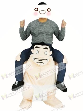 Carry Me Japanese Sumo Costume Ride On Wrestler Piggy Back Mascot Costume